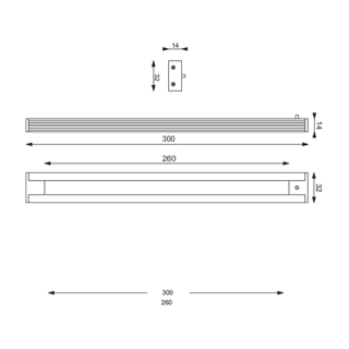Prebit LED-Unterbauleuchte UB01-1, 300mm, gold-gla 21833139