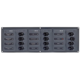 BEP Trennschalter-Panel DC 12V, 12-fach, horizonta 902NMH