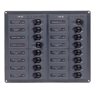 BEP Trennschalter-Panel DC 12V, 16-fach 904NM
