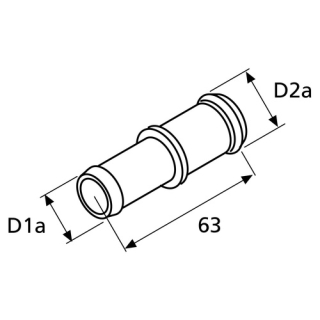 Webasto Verbindungsrohr 20/20 Kunststoff 1320342A
