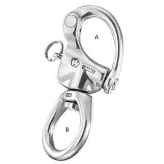 PLASTIMO ST STEEL SNAP SHACK SWIVEL EYE 120MM 100704