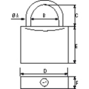 PLASTIMO 1 VORHAENGESCHLOSS 40 MM BREITE x 12 17578