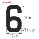 PLASTIMO Zahl 1, 18 cm, schwarz 36382