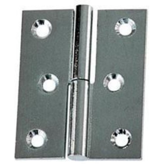 PLASTIMO HINGE LEFT 70X40MM BRASS CHROMED 400961
