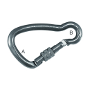 PLASTIMO HOOK RING CARBINE ST/ST 125MM Ø23 ASS 401594
