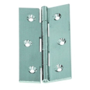 PLASTIMO HINGE CHROMED BRASS 70X50MM 404091