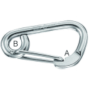 PLASTIMO ST.S ASYMMETRICAL CARBINE HOOK. 80MM 409787