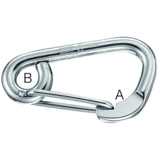 PLASTIMO ST.S ASYMMETRICAL CARBINE HOOK 100MM 409788