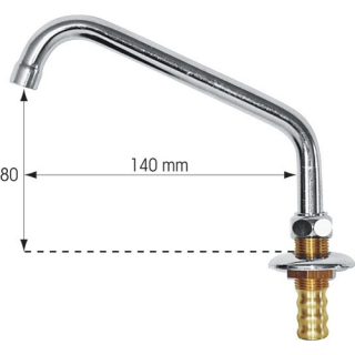 PLASTIMO SWIVELLING SPOUT CHR.BR D10 MM 414933