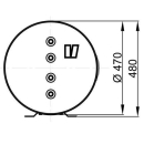 Vetus Doppelspiral Warmwasserboiler 50 Ltr. WHT050