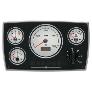 Vetus Alu-Instrumentenpanel MPA34, weiß, 12 V MPA34KBW2
