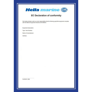 Hella EC-Konformitätserklärung im Original EC-Konformitätserklärung Hella