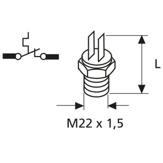 Webasto ET Regelthermostat 35-42 Grad Flachstecke 1319409A