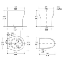 Tecma Elegance 2G Bidet - ohne Mischamatur T-PF.BIDET/E2G/N