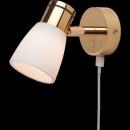 Prebit LED-Anbauleuchte R1-1 mit USB, gold-glanz,...