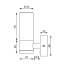 Prebit LED-Anbauleuchte W1-1 mit USB, chrom-glanz,...