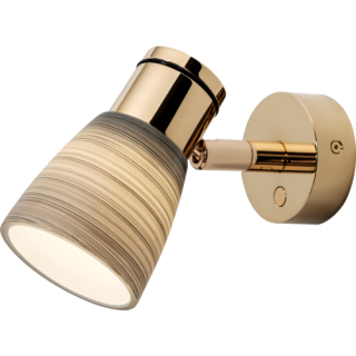 Prebit LED-Anbauleuchte R1-1, gold-glanz, warmweiß 20012109