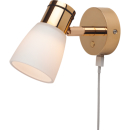 Prebit LED-Anbauleuchte R1-1 mit USB , gold-glanz,...