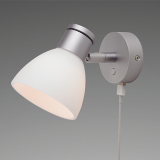 Prebit LED-Anbauleuchte R1-2 mit USB, chrom-matt, 20014307/USB