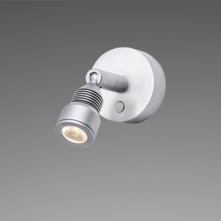 Prebit LED-Anbauleuchte R5, chrom-matt, max. 3 W, 20625107