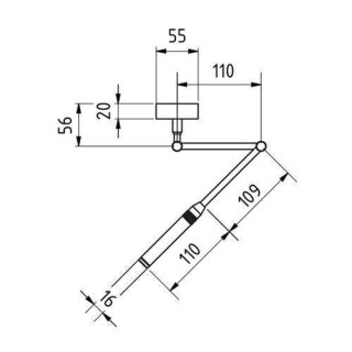 Prebit KIRA mit USB chrom-matt, rot/warmweiß 25500007/USB