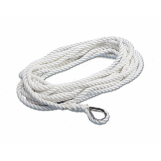BUKH PRO POLYESTER ROPE WHITE Ø12 W/THIMBLE T5012209