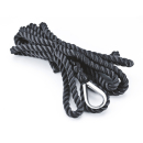BUKH PRO POLYESTER ROPE BLACK Ø12 W/THIMBLE T5212209