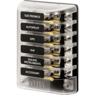 BUKH PRO FUSE BLOCK 3AG 6CIRCUIT W/GROUND K1205015