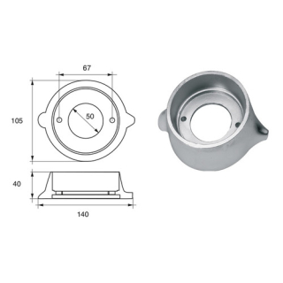 BUKH PRO ANODE F/SAIL DRIVE LOMBARDINI AND BUCK L8141010