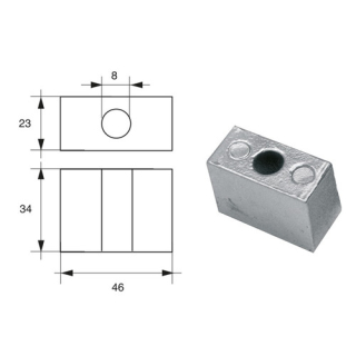 BUKH PRO ANODE F/JOHNSON/EVINRUDE ENGINES L8147306