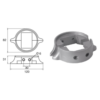 BUKH PRO ANODES FOR SAIL DRIVE LOMBARDINI AND BUC L8141552