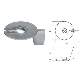 BUKH PRO ANODE F/MERCURY ENGINES L8145305