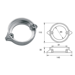 BUKH PRO ZINC AND ALU ANODE F/VOLVO PENTA ENGINES L8140128