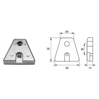 BUKH PRO ZINC AND ALU ANODE F/VOLVO PENTA ENGINES L8140308