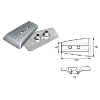 BUKH PRO ZINC AND ALU ANODE F/VOLVO PENTA ENGINES L8140012
