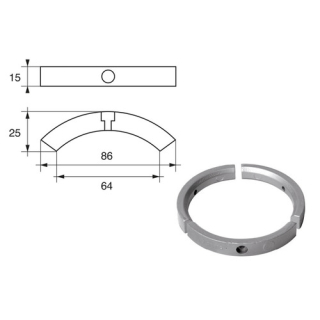 BUKH PRO ZINC AND ALU ANODE F/VOLVO PENTA ENGINES L8140132