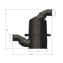 Vetus Wassersammler, schwarz,  Ø152mm HPW152