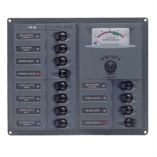 BEP Trennschalter-Panel DC 12V 12x 1-polig 902-AM