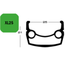 Exal Felge XL25 32L; nicht abgedreht FA003453000