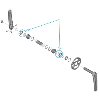 SHIMANO Spacer und Ring für FC-M6130 Y0LY98010