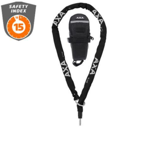 Axa Kette Plug In RLC 140/5,5 schwarz mit Tasche  Stärke: 5,5 mm,  Länge: 140 cm 59551495SC
