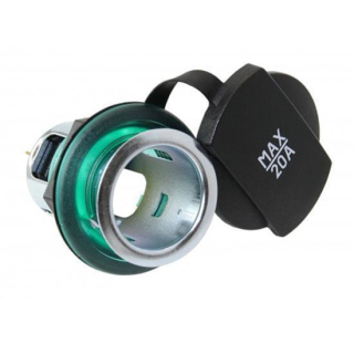 Einbausteckdose mit Deckel und Montageplatte SB-Pack QG02010-SB