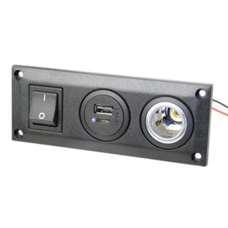 Einbau-Dreifachrahmen für Power-/USB-Steckdose-lose- QG02461