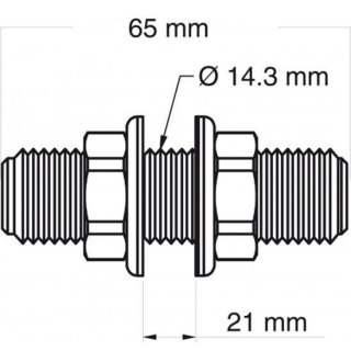 Schottverschraubung f.Hydraulikschlauch 3/4" UF40819J