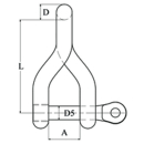 Talamex Schäkel gedreht kurz uv. Bolzen 5mm 8503025