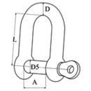 Talamex Schäkel Form D kurz uv Bolzen 6mm 8556206