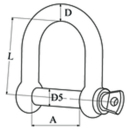 Talamex Schäkel Form D weit Bolzen 5mm 8556236