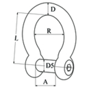 Talamex Schäkel geschweift mit Innensechskant 8mm...
