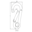 Talamex Karabinerhaken mit Auge und Lock 70mm 74216132