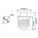 Talamex Adapter E27 nach G4/GU5.3/GY6.25 14340565